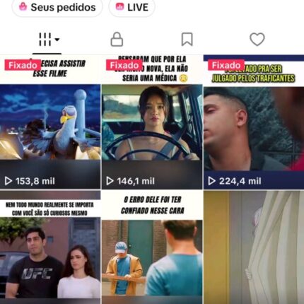 Conta tiktok sem restrição pronta com promover e com um otimo engajamento