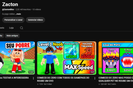 Canal Youtube Monetizado com 2k de Inscritos a venda