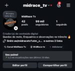 Perfil pronto pra ganhar dinheiro, 100 mil seguidores e crescendo rápido