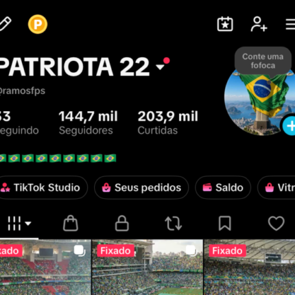 vendo conta tiktok sem shop