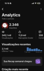 Canal YouTube com 2,3K de Inscritos ✅