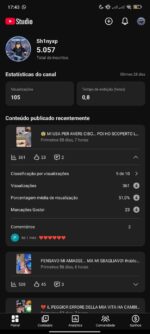 Conta YouTube 5 mil inscritos