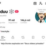 Conta de tik Tok