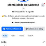 Página Facebook Estilo Dark nicho finanças 4.8k seguidores