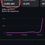 INSTAGRAM com (14,882,483 milhões de visualizações) com 6.090 mil seguidores