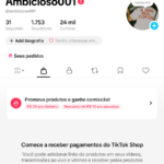 CONTA TIKTOK À VENDA | 1,5K+ SEGUIDORES | NÍVEL 16 DE PRESENTEADOR | TIKTOK SHOP ATIVADO 🔥