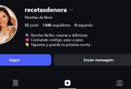 INSTAGRAM 1.8K | NICHO RECEITAS | ESPANHOL | CONTA NOVA