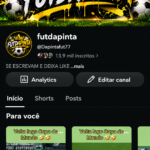 Canal youtube 13 mil inscritos milhão em visualização