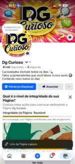 Pagina no facebook monetizada com 41 mil seguidores