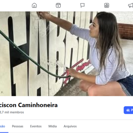 Grupo Facebook Gabi Franciscon Caminhoneira com +18 Mil Membros