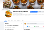 Página de receitas com 30 mil instritos