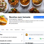 Página de receitas com 30 mil instritos