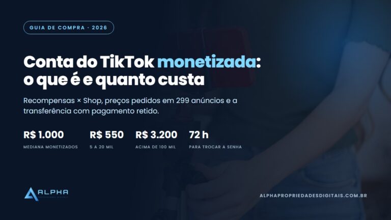 comprar conta tiktok monetizada: guia 2026