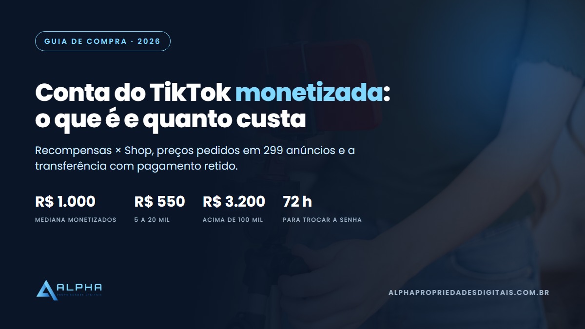 comprar conta tiktok monetizada: guia 2026